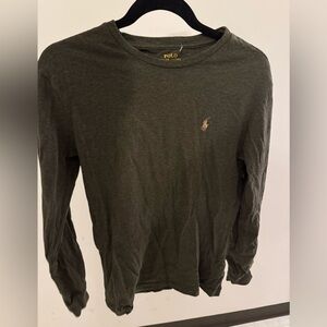 Ralph Lauren Men's Dark Olive Long Sleeve Tee